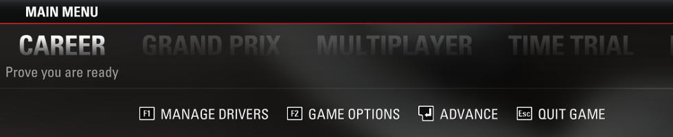 Game Options menu