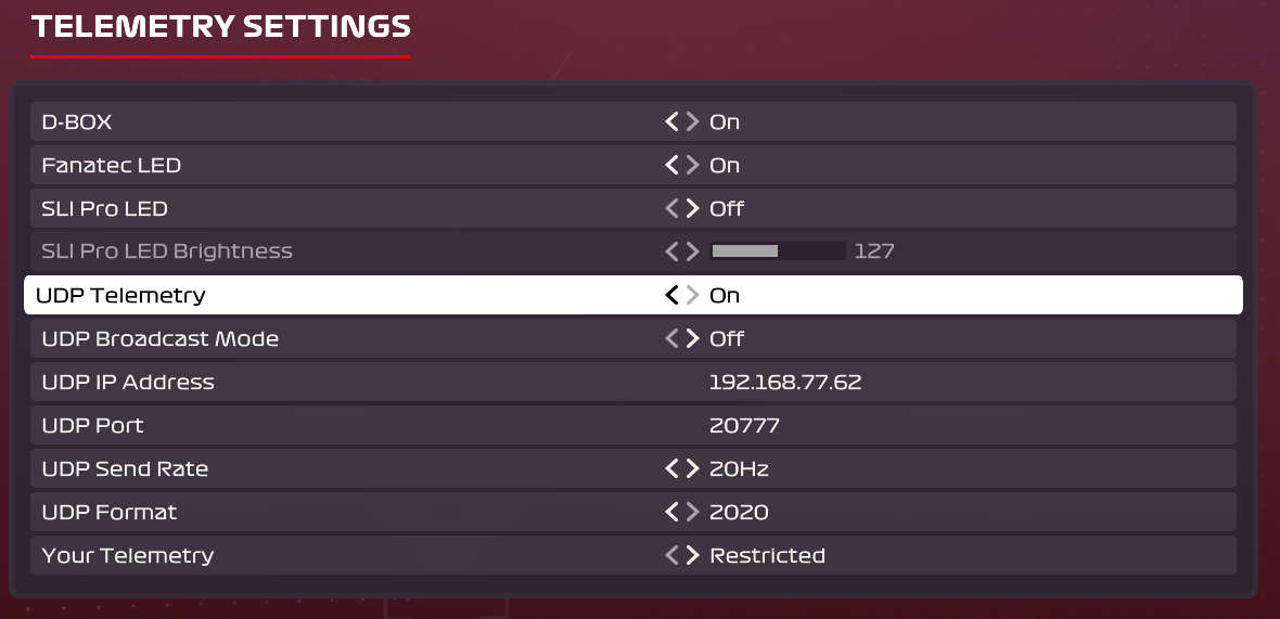 Configure UDP output