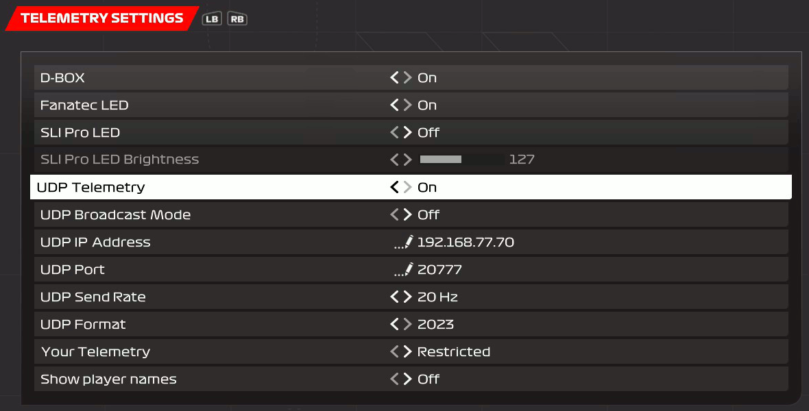 Configure UDP output