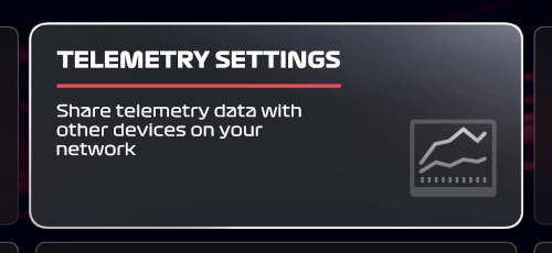 UDP telemetry settings